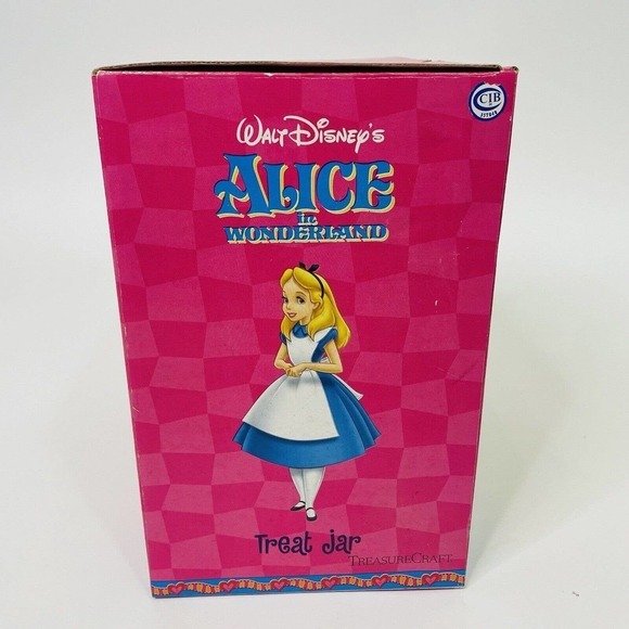 Disney Treasure Craft Alice in Wonderland Teapot Treat jar cookie jar In Box - Picture 3 of 9
